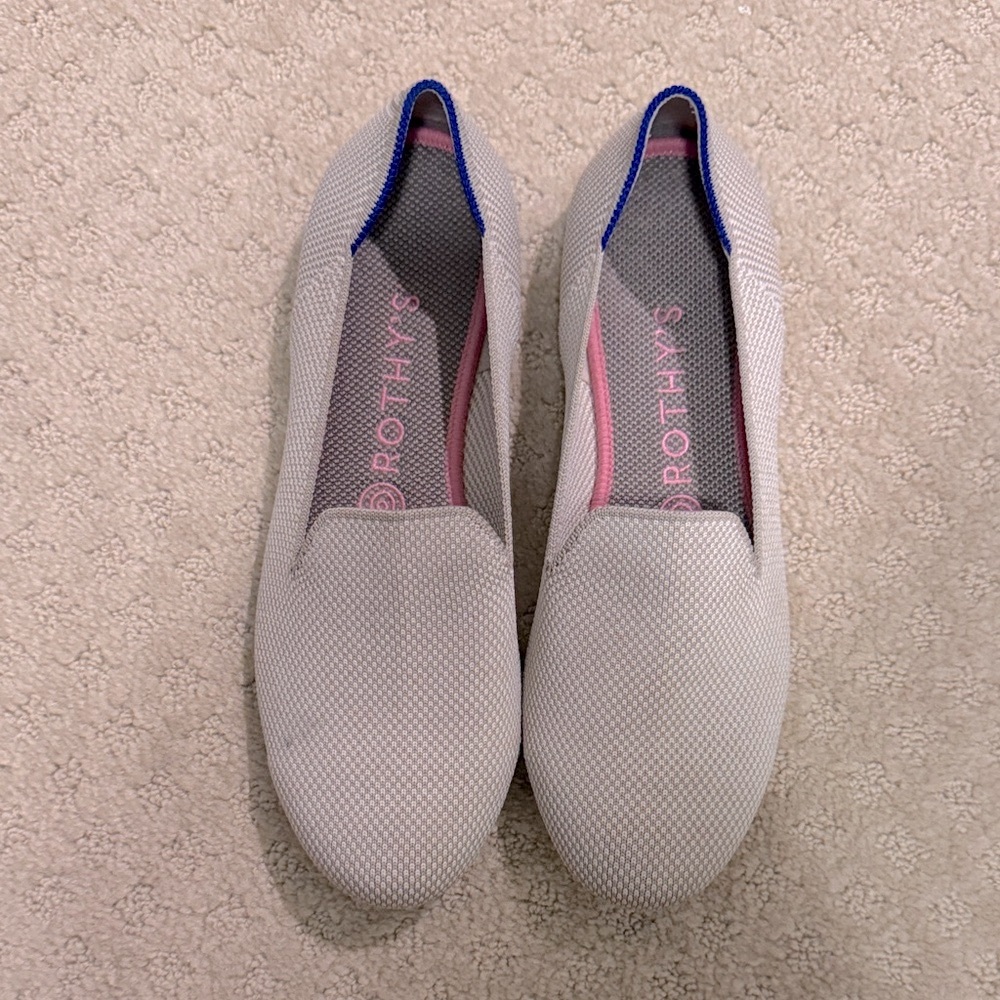 Rothy's Women's Gray and Pink Loafers